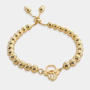NEW Trendy Gold Filled Drawstring Hamsa Bracelet